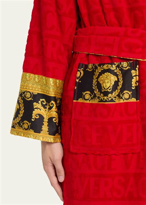 versace red robe price|versace unisex barocco sleeve robe.